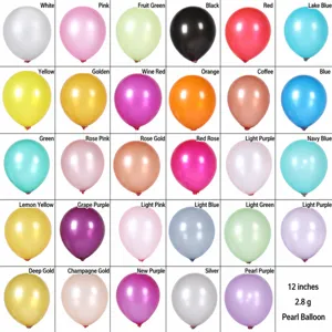 12 inch pearlescent latex balloons bulk wholesale for wedding birthday party decor