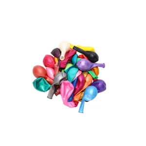 Colorful 12-inch pearlescent latex balloons set for wedding and birthday party decoration.