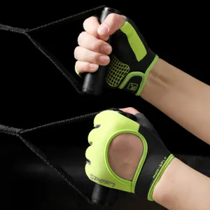 Breathable fitness gloves for women, lightweight half finger design, gym training and weightlifting.