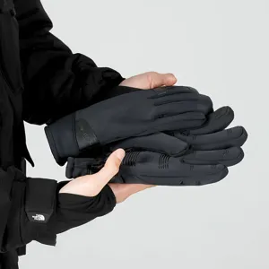 Men winter warm windproof thermal gloves for cycling skiing outdoor sports black color