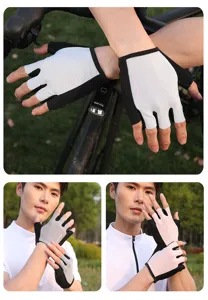 Outdoor half-finger cycling gloves, breathable anti-slip sports fitness gloves for men and women.