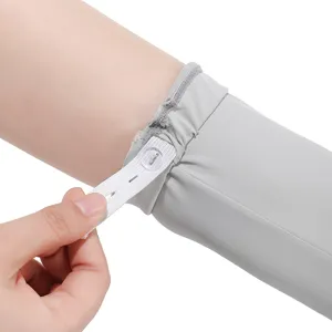 Manches de protection solaire en soie glacée avec sangle de bouton réglable pour l'été