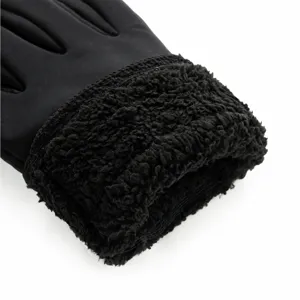 Men's winter thermal warm gloves, thickened windproof fleece lined cycling ski gloves.