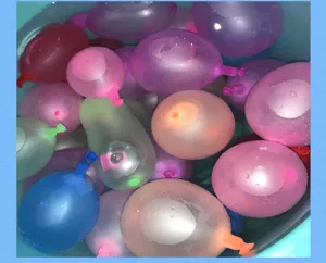 Colorful water balloons toy for summer outdoor water fight games and pool party fun props.