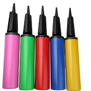 Pompe à ballon manuelle en plastique coloré gonfleur pour fête mariage décoration