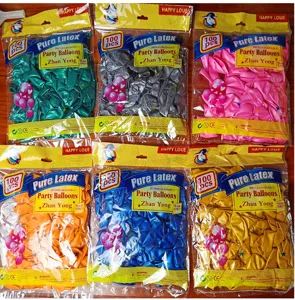 Pearlescent latex balloons 10 inch mixed color metallic balloons for party wedding decoration