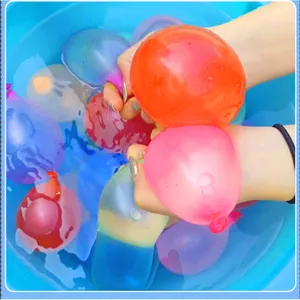 Colorful water balloons for summer outdoor fun, quick filling toys for water fight games.