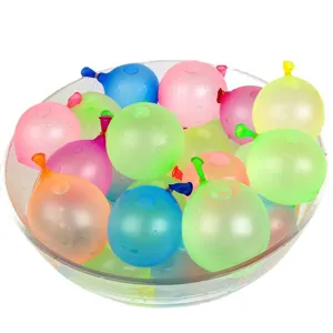 Colorful water balloons for summer outdoor party games, quick fill water bomb toys for kids.