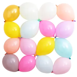10 Inch Pastel Macaron Linking Latex Balloons Tail Balloons Wedding Party Decor Setup