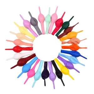 10 inch thick matte pastel tail connecting latex balloons set for party wedding decor