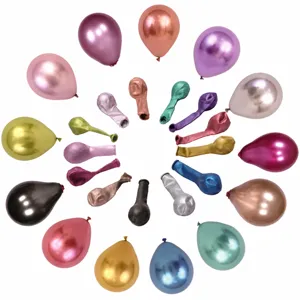 Ballons en Latex Chrome Métallique Ballons Brillants Épais pour Fête d'Anniversaire Décoration de Mariage
