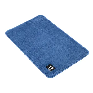 Alfombra de baño azul suave y absorbente felpudo antideslizante para baño dormitorio cocina hogar