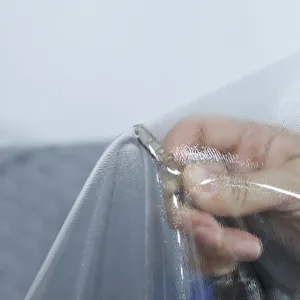 Thickened transparent PVC table cloth, waterproof and oilproof soft glass desk mat.