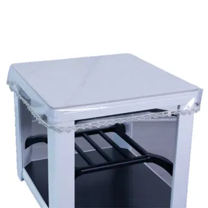 Nappe de Table Carree en PVC Transparent Impermeable Anti-huile Protecteur pour Meuble de Salon