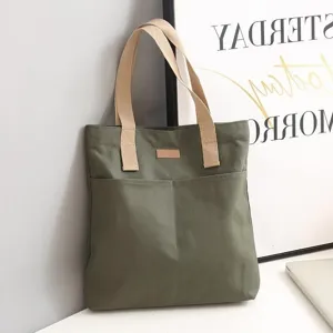 Women's Canvas Tote Bag Large Capacity Casual Shoulder Bag Simple Daily Commuter Handbag Versatile Shopper Bag Fashion