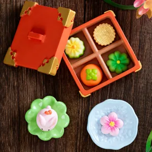 Miniature Chinese style wagashi pastry resin charms DIY dollhouse accessories desktop decor