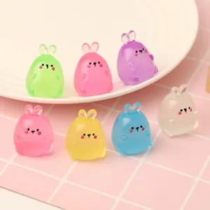 Cute luminous resin duck miniatures for micro landscape, moss decoration, and creative crafts.