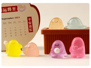 Luminous creative cute cartoon colored little figures micro landscape ornament desktop decoration