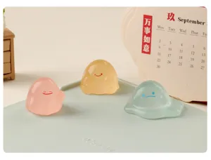 Luminous cute cartoon glowing colorful resin blob figurines mini landscape desktop ornaments