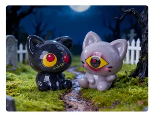 Mini figurine chat monstre en résine paysage miniature maison de poupée décoration auto