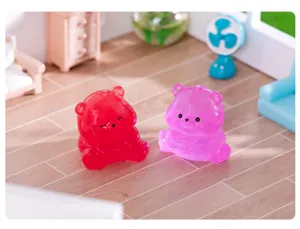 Adorables mini-figurines d'ours en résine pour décoration de voiture micro-paysage maison de poupée