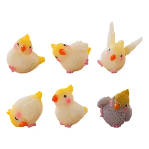 Set di 6 figurine in resina di calopsite per micro paesaggio giardino decorazione casa