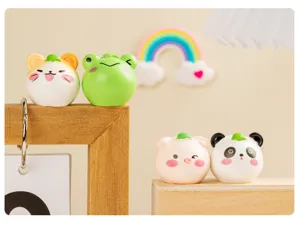 Cute micro landscape animal figurines resin ornament for desktop car decor and micro gardening