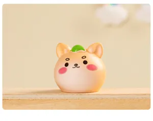 Mini resin animal figurine for micro landscape decor, cute desktop and car interior ornament.