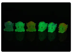 Luminous miniature unicorn glow in dark resin figures for garden DIY decor detail view
