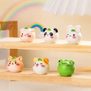 Cute Resin Animal Miniature Figurine Desktop Car Ornament Tiny Micro Landscape Decor