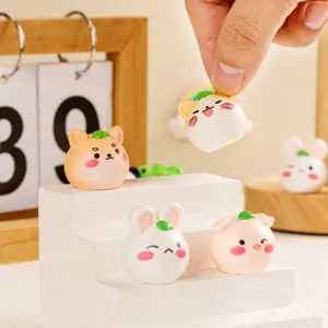 Cute mini animal resin figurines for micro landscape decoration, desktop and car ornament.