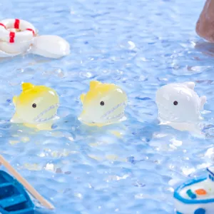 Mini squalo luminoso con gradiente in resina set per acquario decorazione micro paesaggio