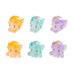 Cute luminous unicorn resin figurines micro landscape DIY garden accessories decor.