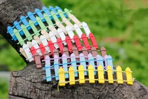 Colorful mini wooden fence ornament for moss micro landscape garden decoration DIY craft