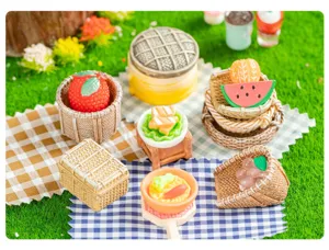 Panier en osier miniature detaille simulation de nourriture en resine modele de jardin paysage
