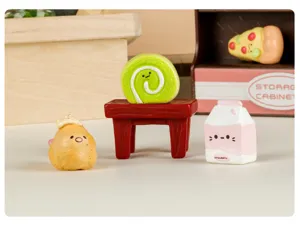 Miniature dollhouse food accessories resin simulation cake milk carton tiny DIY toys decor