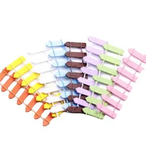 Miniature wooden fence for moss micro landscape garden decoration colorful set main view.