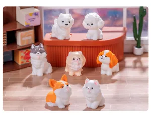 Miniature cute realistic puppy figurines for micro landscape DIY decoration accessories