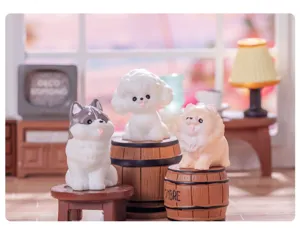 Miniature cute simulation puppy resin figurines for micro landscape DIY handmade decoration.