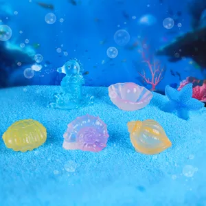 Mini resin sea animal ornament set for aquarium and miniature landscape DIY decoration