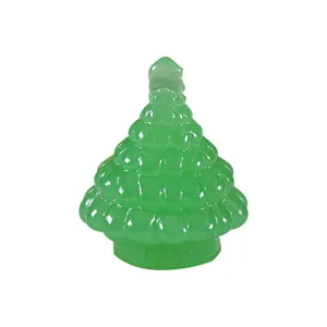 Mini statuetta albero di Natale verde, perfetta per decorazioni fai da te per micro paesaggi.