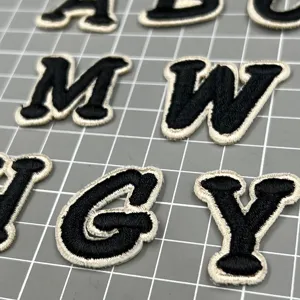 3D bestickte Buchstaben Aufnäher Patches für Kleidung Hüte DIY Nähen Applikationen Zubehör