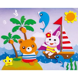 EVA schuim sticker DIY knutselset voor kinderen, educatief speelgoed, leuke zeedieren.