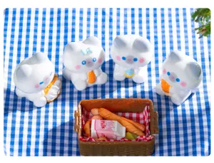 Cute white cat resin figurine set miniature landscape DIY gardening bonsai desktop decor ornament