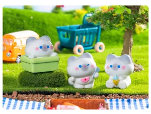 Cute siamese cat resin figurines set for micro landscape diy gardening succulent pot decor