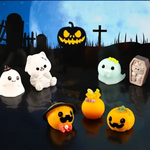 Halloween micro-landscape resin miniature ornaments cute ghost pumpkin spooky decor