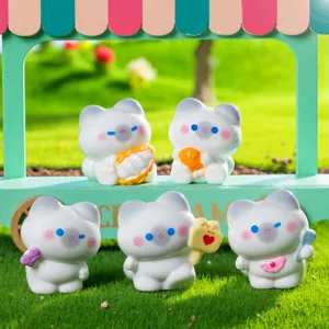 Cute Siamese cat miniature resin figurines for DIY garden landscaping, succulent potted plant decor.