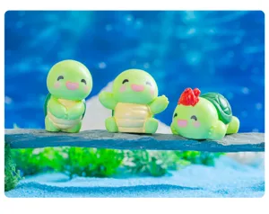 Süße Harz Schildkröten Miniatur Figuren Set für Desktop Sukkulenten Moos Mikro Landschaftsdeko.