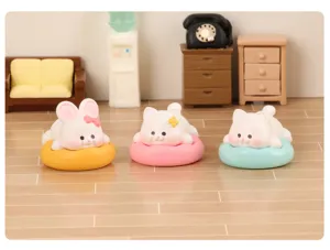 Cute miniature sleeping animal figurine resin desktop ornament micro landscape home decor accessory