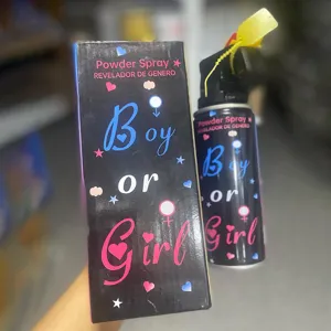 Gender reveal powder spray bottle party decoration item for baby shower celebrations.